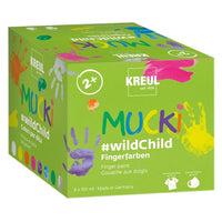 Set boja za slikanje prstima MUCKI Wild Child - KREUL - 8 x 150 ml