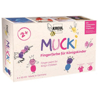 Set boja za slikanje prstima MUCKI za djevojčice - KREUL set 6 x 50 ml