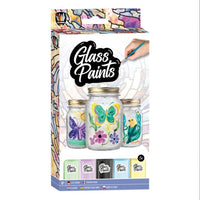 Set od pet boja za staklo u bočicama od 20 ml sa priloženim kistom za kreativno oslikavanje.