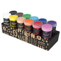 Set boja za tamni tekstil Profil - osnovne nijanse 12 x 25 ml