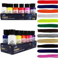 Set boja za tekstil Phoenix 12 – 24 x 59 ml