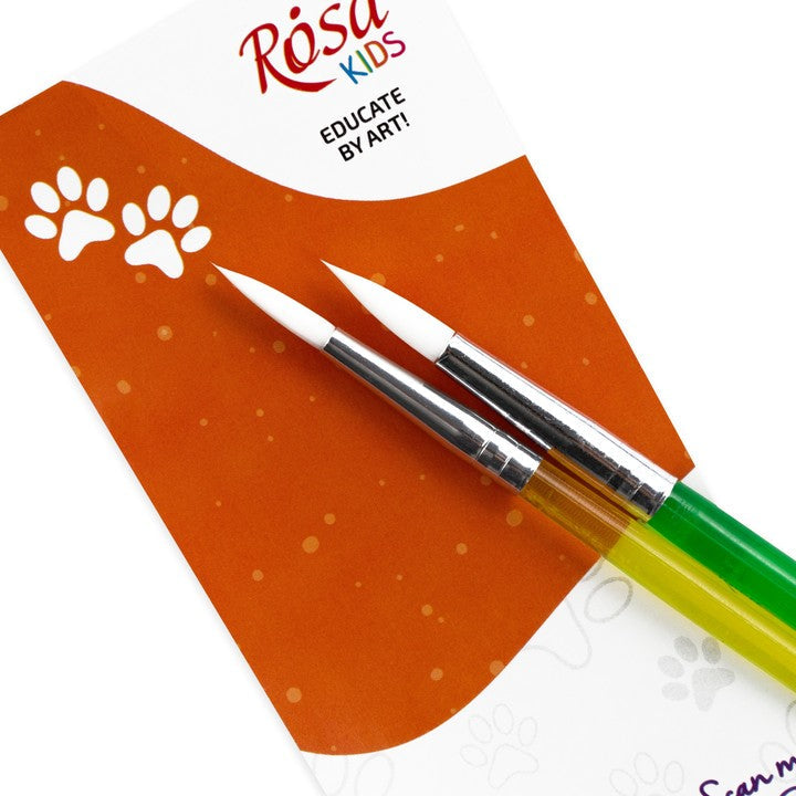 Set četkica ROSA Kids 2 kom sintetičke | okrugle br. 6, 8 — slika 2