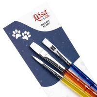 Set četkica ROSA Kids 3 kom sintetičkih | okrugla br. 6, ravna br. 6, 10 — slika 2