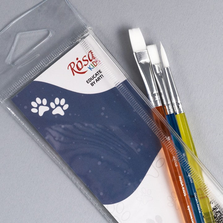 Set četkica ROSA Kids 3 kom sintetičkih | okrugla br. 6, ravna br. 6, 10 — slika 4