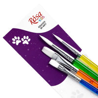 Set četkica ROSA Kids 4 kom sintetičkih | okrugle br. 6, 8, ravne br. 6, 10 — slika 2