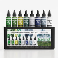 Set KAMENSKAYA 'Iceland' delaminacijskih mastila sa osam bočica od 30 ml.