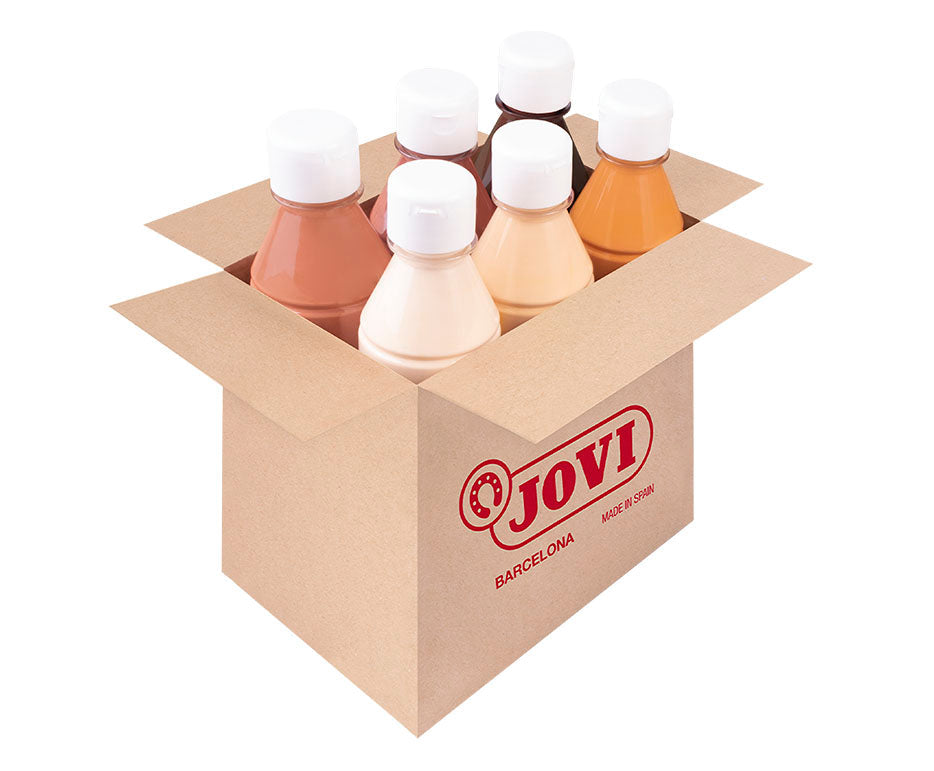 Set dječijih boja JOVI Premium tečna tempera 6 x 250 ml tonovi kože