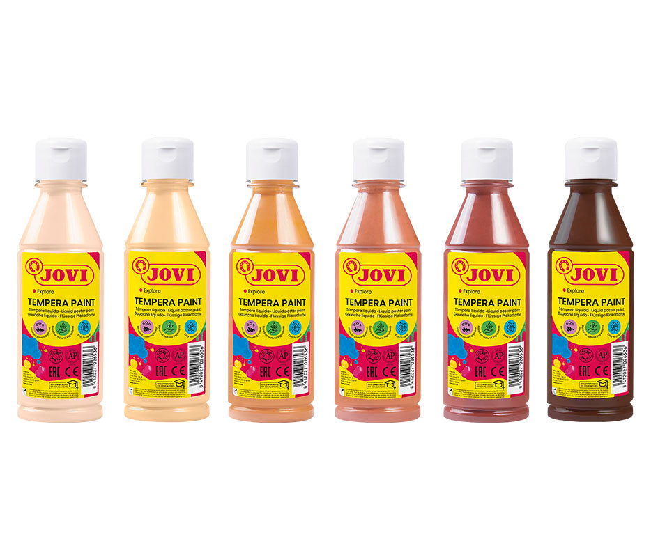 Set dječijih boja JOVI Premium tečna tempera 6 x 250 ml tonovi kože