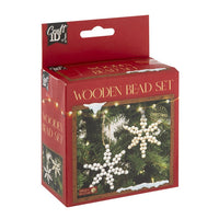Set drvenih perli XMAS STARS u obliku zvjezdica za kreativno ukrašavanje i izradu novogodišnjih ukrasa.