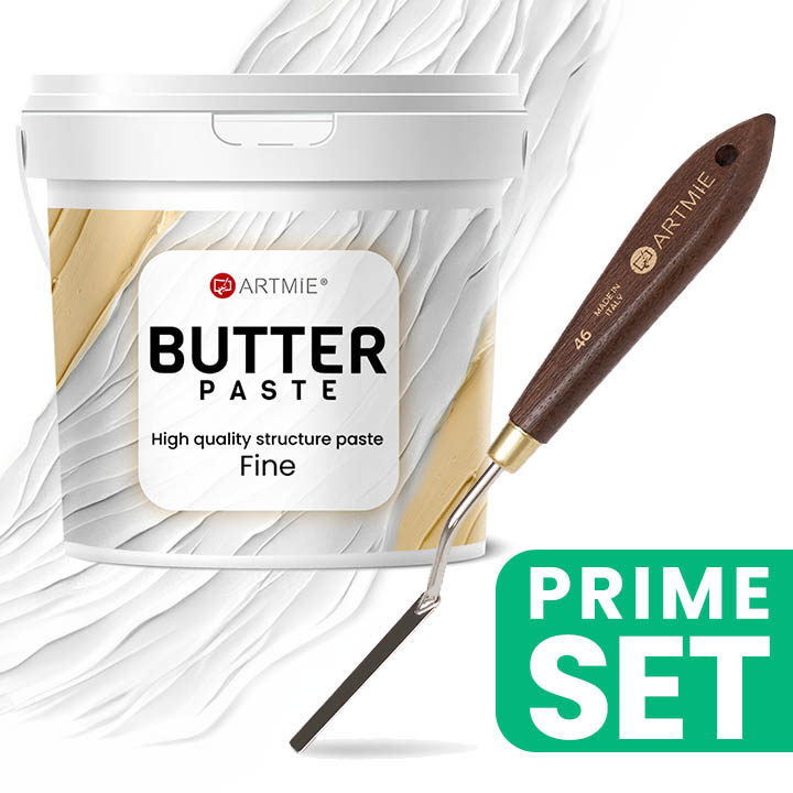 Set fine reljefne paste i slikarske špahtle za kreiranje tekstura na slikarskom platnu.