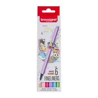 Set finelinera Bruynzeel pastelni – 6 kom / 0,4 mm
