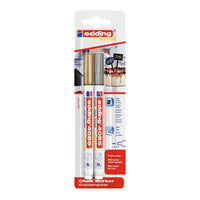 Set flomastera kredom EDDING 4085 zlatni i srebrni — slika 1