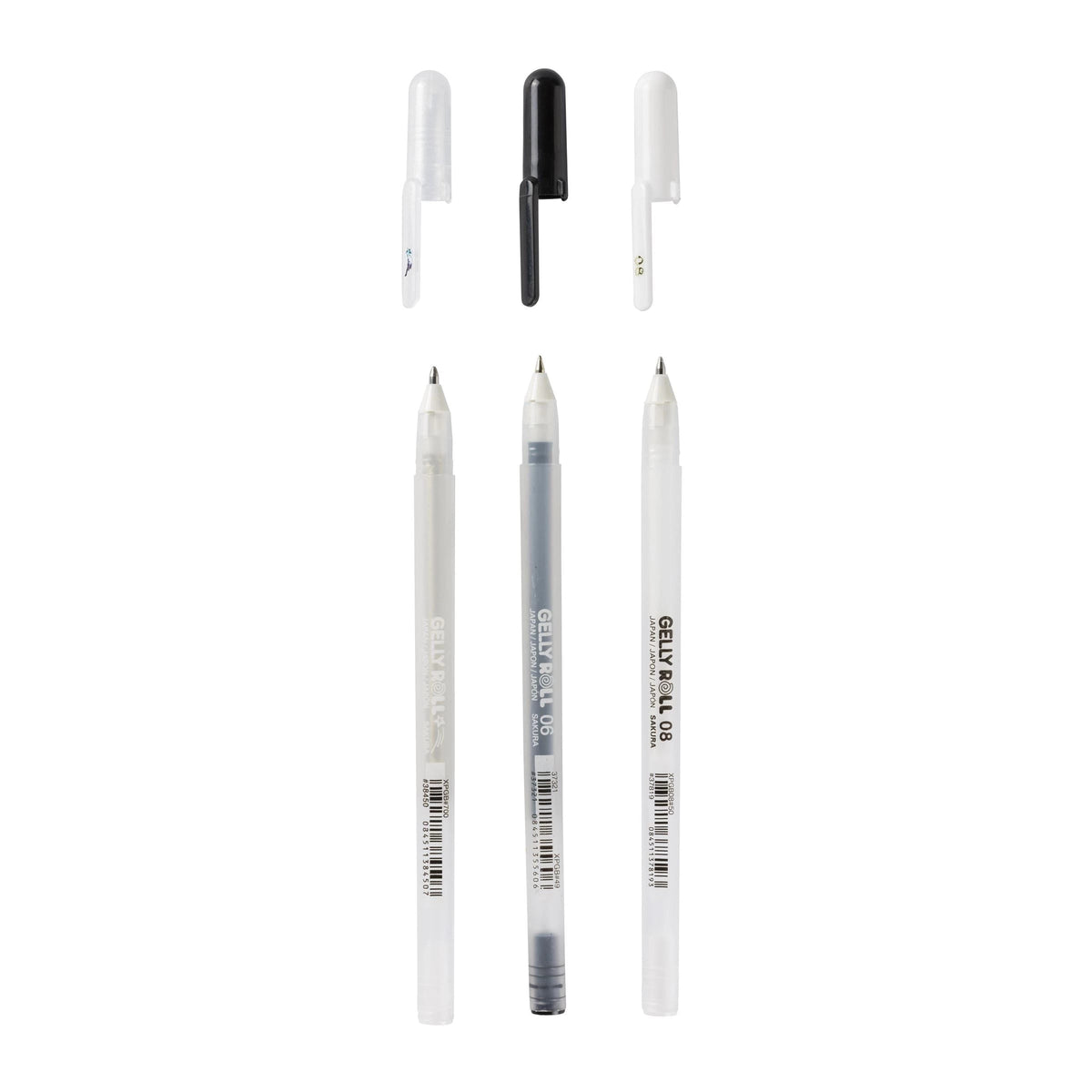 Set gel olovaka SAKURA Gelly / 3-dijelni (prozirna, crna, bijela)