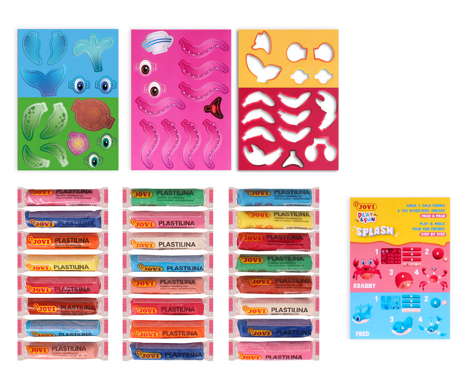 Set gline za modeliranje JOVI Play&Fun Splash 360 g u koferu