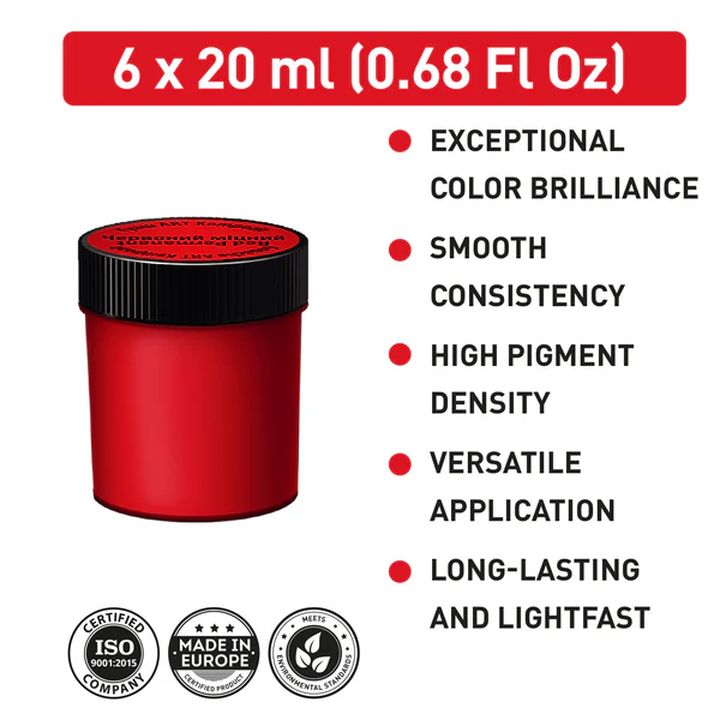 Detaljan prikaz tuba gvaš boja CLASSIC Kompozit 6x20 ml