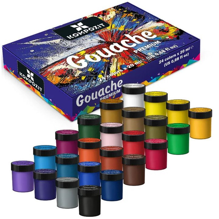 Set gvaš boja PREMIUM ART Kompozit sa 24 tube od 20 ml u kutiji