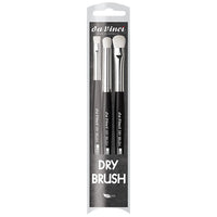 Set od tri da Vinci Dry Brush kista za precizno sjenčanje i umjetničke tehnike suhog kista.