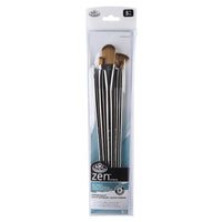 Set od 5 profesionalnih Royal and Langnickel Zen 43 kistova za slikanje u originalnom pakovanju.