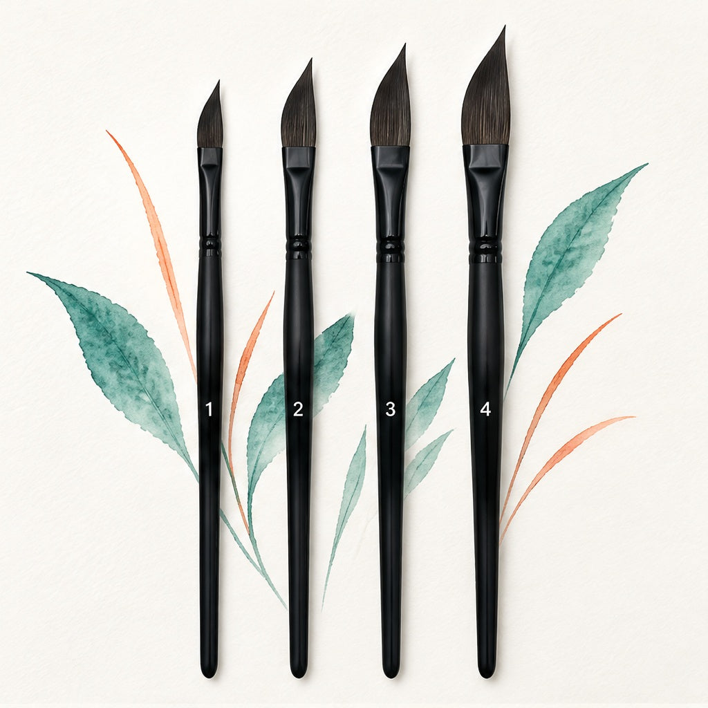 set kosih kistova za akvarel (sword liner) vel. 1 – 4, 4 kom