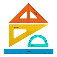Set lenjira Spoko od 4 komada za precizno crtanje i geometriju