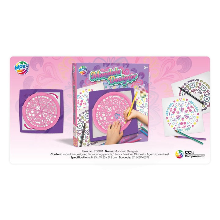 Kreativni set Mandala Dizajner 25x25 cm za izradu preciznih mandala uzoraka.