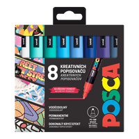 Set markera Posca PC-5M OCEAN, 1,8 – 2,5 mm – 8 kom.