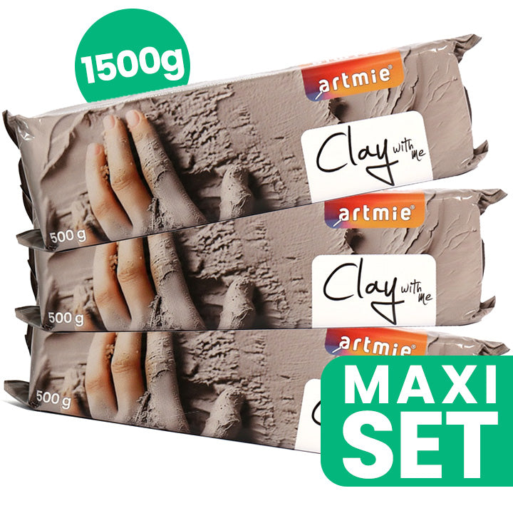 Set od tri pakovanja ARTMIE Clay with me mase za modeliranje od po 500g