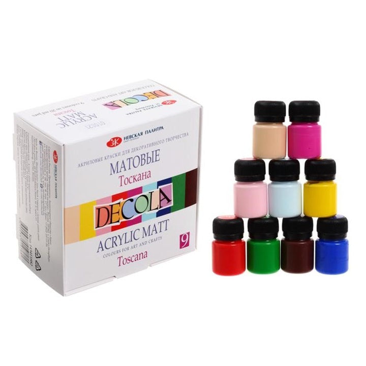 Set mat akrilnih boja Decola 9x20 ml - izaberi set – Toscana