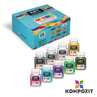 Set MAMBO Kompozit metalik boja za tekstil i kožu u pakovanju od 9x20 ml