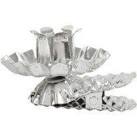 Set metalnih svijećnjaka | srebrna boja — slika 2