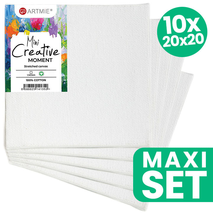 Set od 10 ARTMIE mini slikarskih platna dimenzija 20x20 cm u originalnom pakovanju