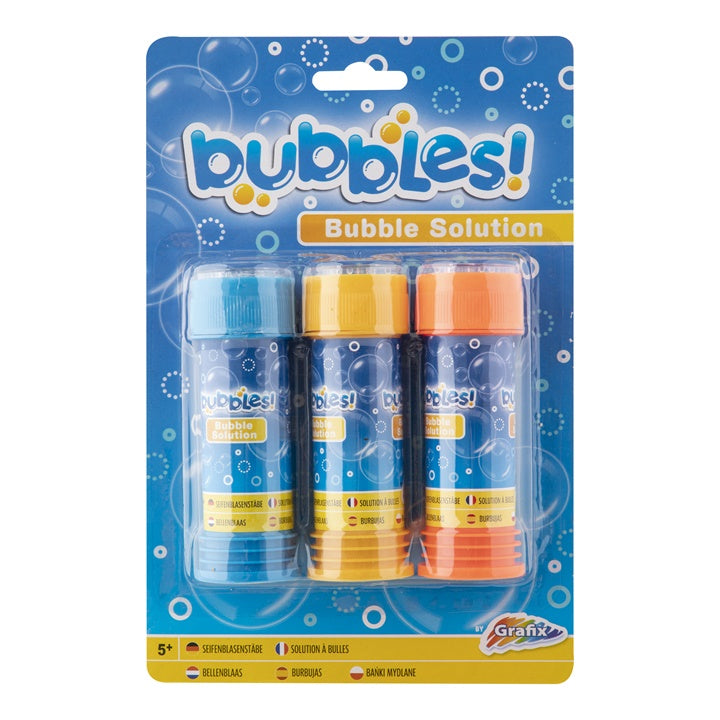 Set od tri bočice mjehurića od sapunice po 50 ml za kreativnu igru i umjetničko izražavanje.