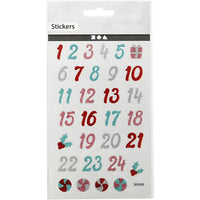Set novogodišnjih naljepnica 31 kom | Advent kalendar — slika 1