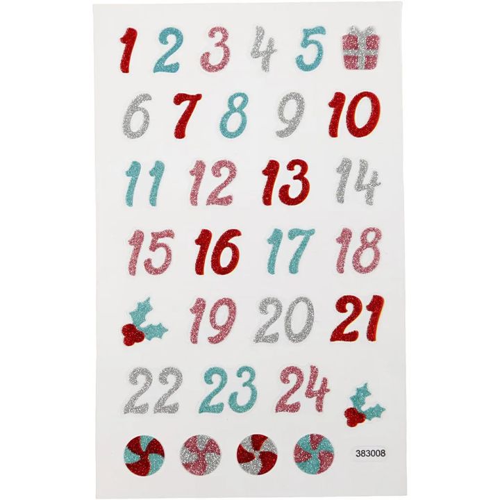 Set novogodišnjih naljepnica 31 kom | Advent kalendar — slika 2