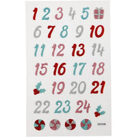Set novogodišnjih naljepnica 31 kom | Advent kalendar — slika 2
