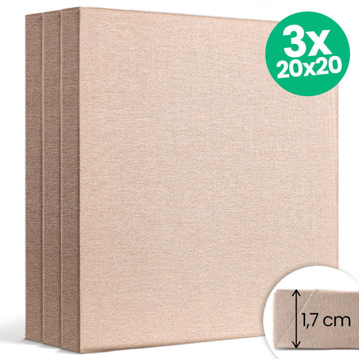 Set od tri NATURE ECO slikarska platna dimenzija 20x20 cm za umjetničko stvaralaštvo.