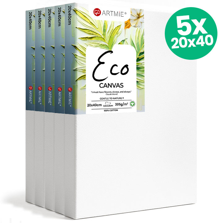 Set od 5 ECO slikarskih platana dimenzija 20x40 cm za umjetničko stvaralaštvo.