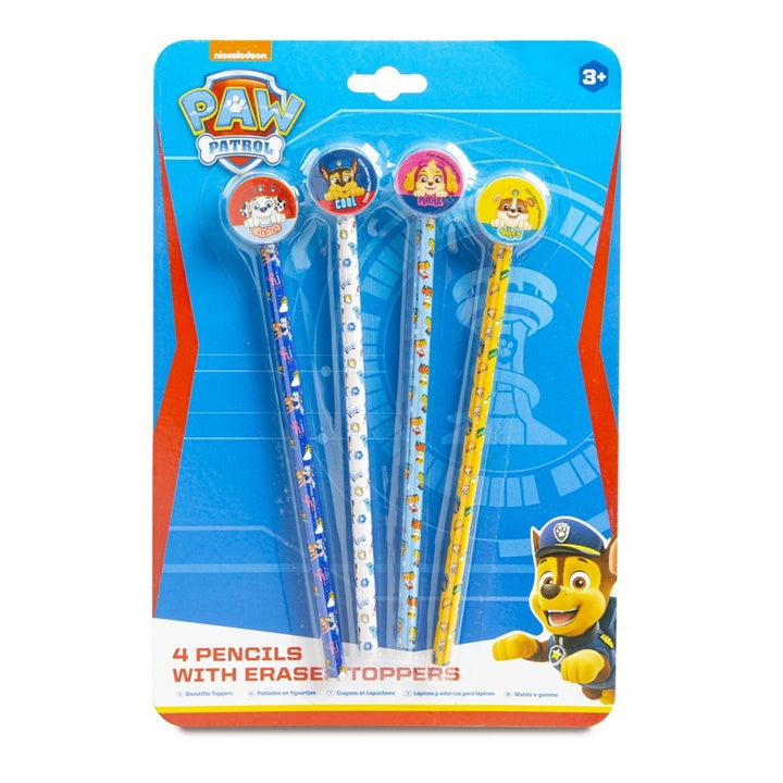 Set od četiri Paw Patrol olovke sa motivima omiljenih crtanih junaka za crtanje i pisanje.