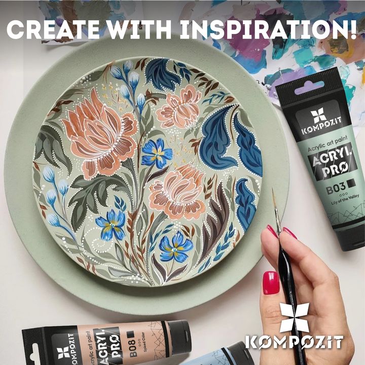 Detaljan prikaz tuba ACRYL PRO Kompozit seta pastelnih akrilnih boja