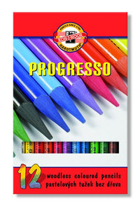 Set pastelnih olovki u lakiranom omotu PROGRESSO / 12-djelni
