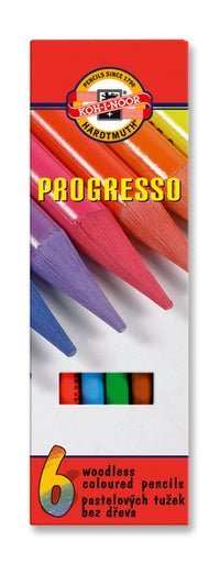 Set pastelnih olovki u lakiranom omotu PROGRESSO / 6-djelni