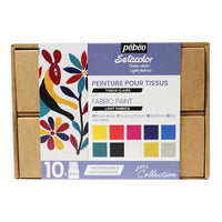 Set Pebeo boja za svjetli tekstil Setacolor Opaque - 10x45 ml
