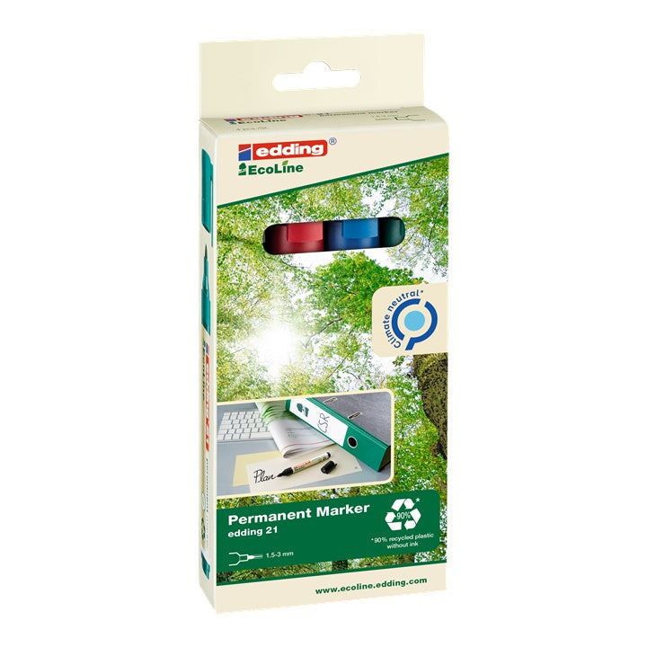 Set permanentnih markera ECOLINE EDDING21 4 kom — slika 1