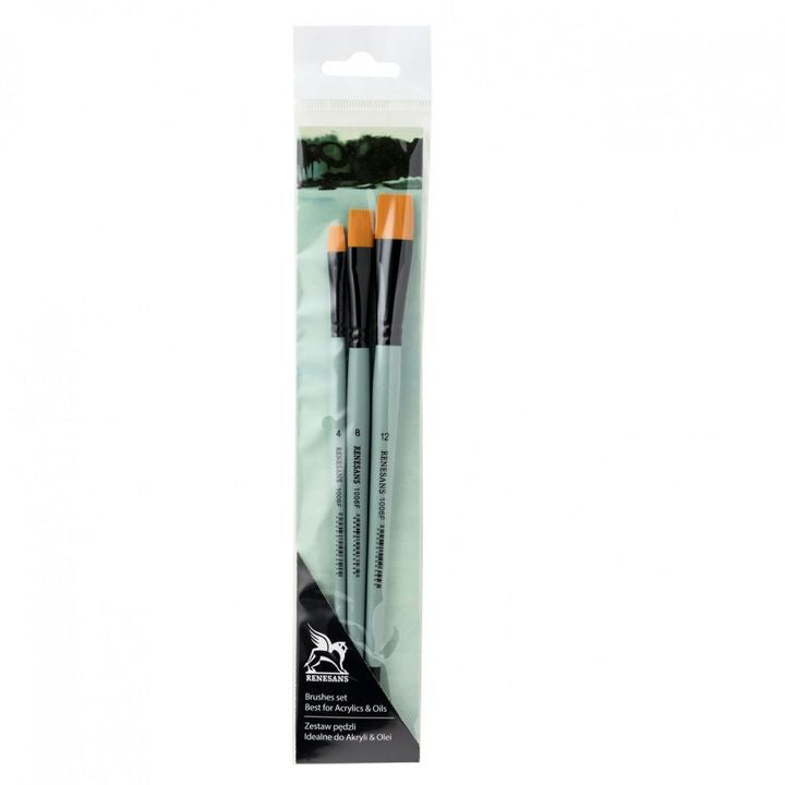 Set ravnih kistova Renesans 1006 - 3 kom