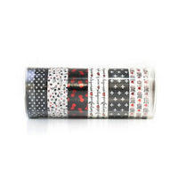 Set samoljepljivih Washi traka 6 x 2.5 m  - izaberite vrstu - crna