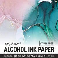 Set KAMENSKAYA sintetičkih papira za alkoholne tinte u različitim formatima