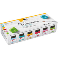 Set sjajnih akrilnih boja KREUL 6 x 20 ml + kist — slika 1