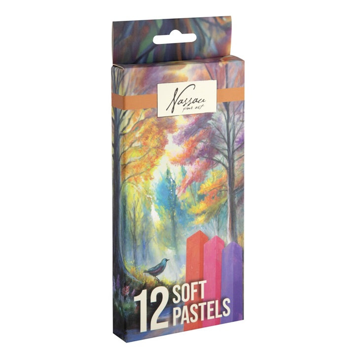 Set od 12 suhih pastela Nassau u originalnom pakovanju, idealno za crtanje i umjetničko izražavanje.