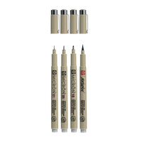 Set tehničkih olovaka Sakura Pigma Micron 3 fineliners a brush pen | sive nijanse — slika 2