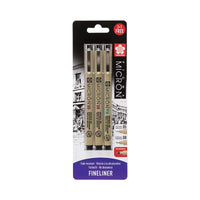 Set tehničkih olovaka Sakura Pigma Micron 3 kom – crne